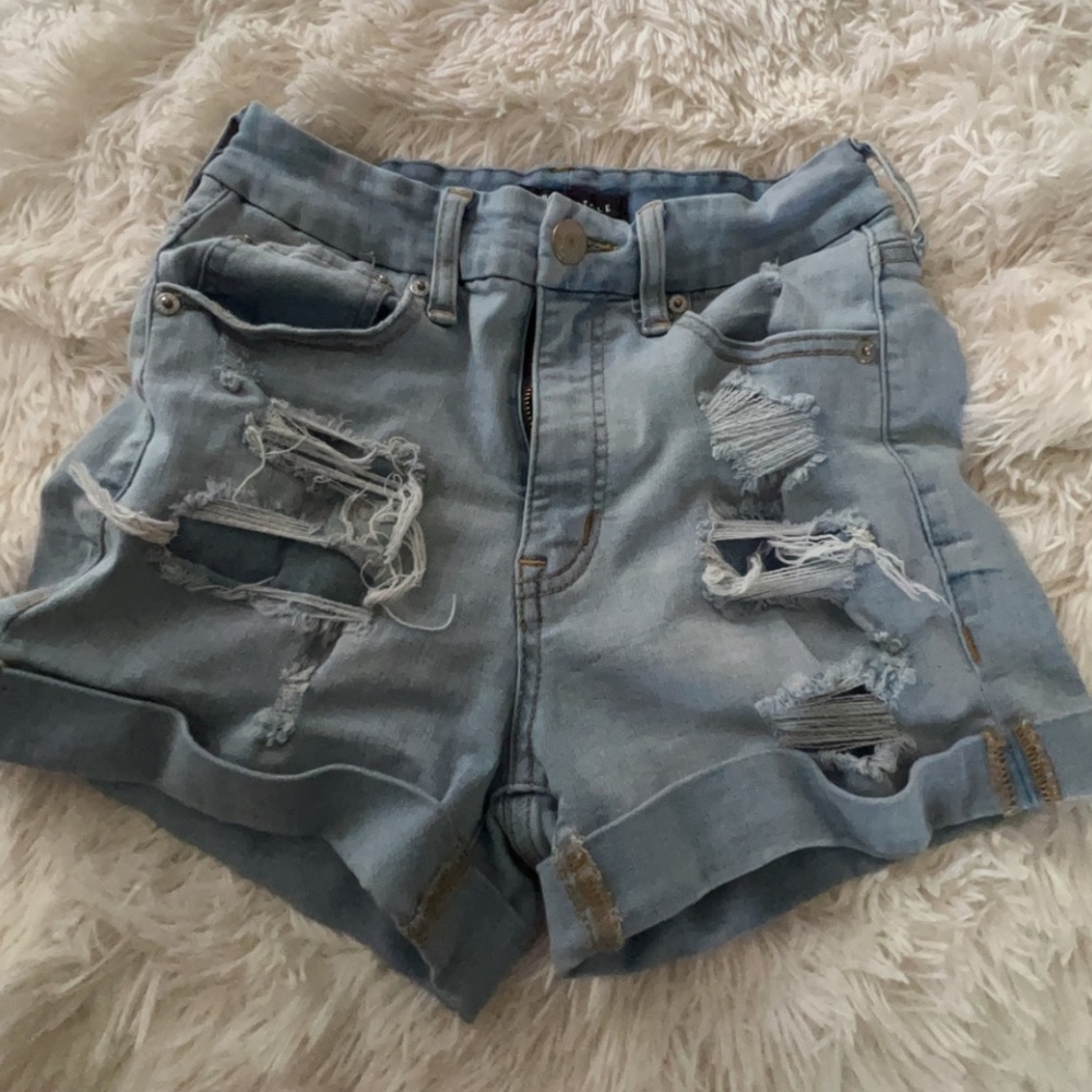 Ripped Jean Shorts